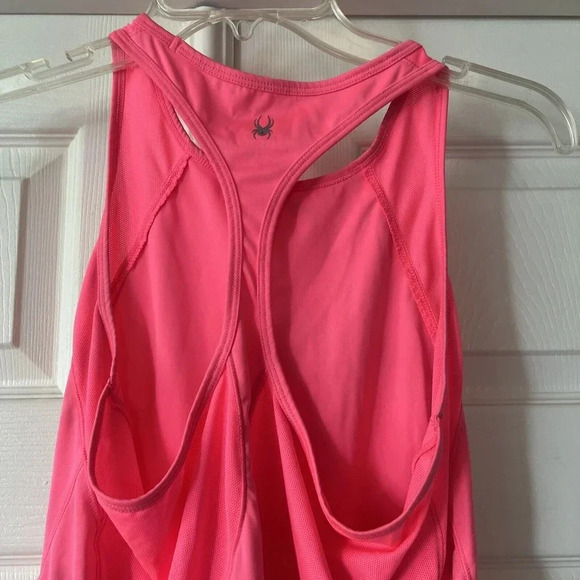 Spyder Active Womens Stretch Tank Top Sz M Sleeveless Stretch Pink Athleisure - Picture 5 of 10